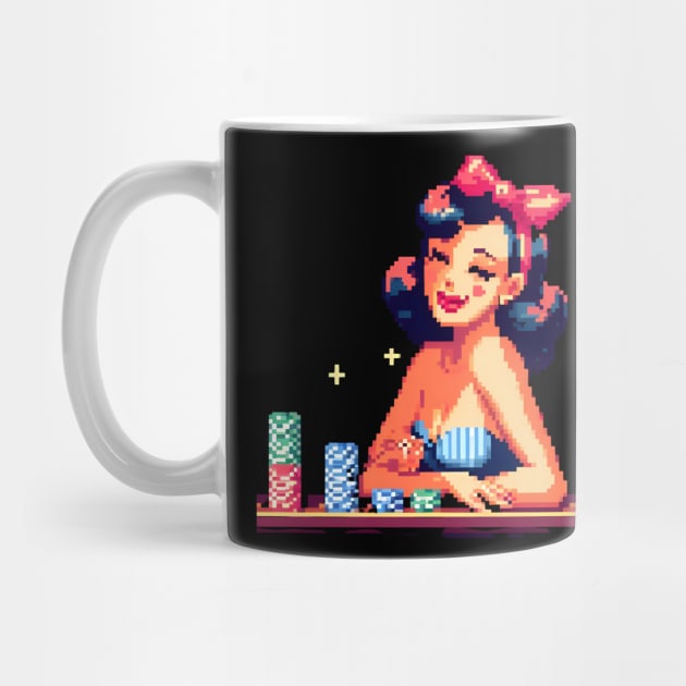 pixelated 80s babe by vaporgraphic